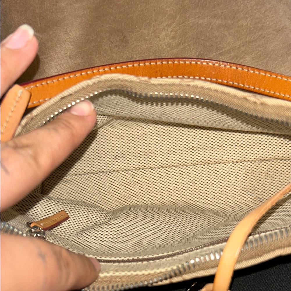 Dooney & Bourke Brown Monogram Shoulder Bag - Picture 3 of 3